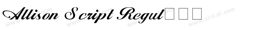 Allison Script Regul字体转换